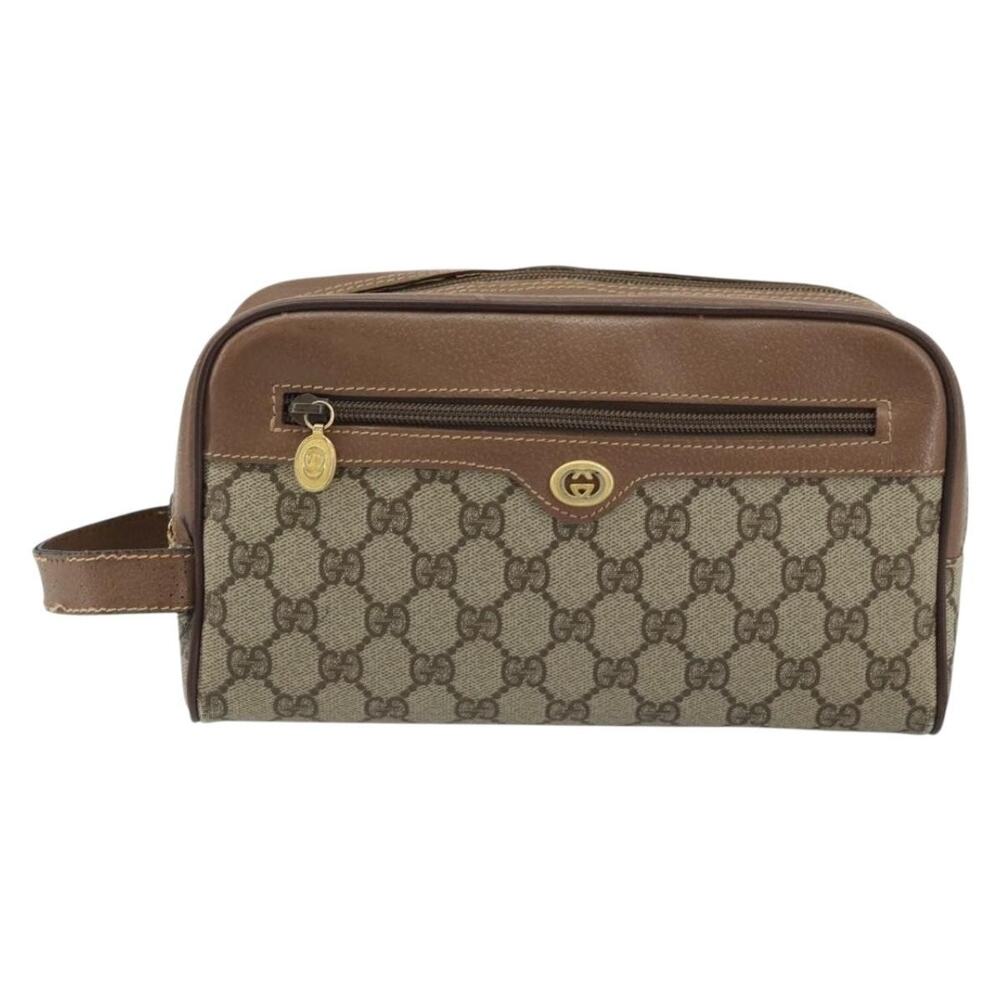 Gucci GG Supreme Clutch Bag Beige